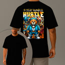 Camiseta Oversized Estampada Urso Hustle Algodão Premium Fio 30.1 Penteado Nexstar