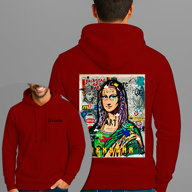 Moletom Canguru Estampado Monalisa Mona Nex Flanelado Algodão 75% e 25% Poliéster Nexstar