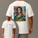 Camiseta Oversized Estampada Monalisa Mona Nex Algodão Premium Fio 30.1 Penteado Nexstar