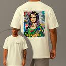 Camiseta Oversized Estampada Monalisa Mona Nex Algodão Premium Fio 30.1 Penteado Nexstar