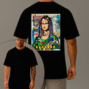 Camiseta Oversized Estampada Monalisa Mona Nex Algodão Premium Fio 30.1 Penteado Nexstar