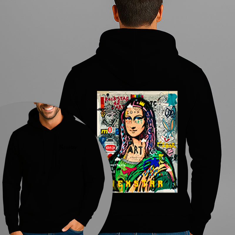 Moletom Canguru Estampado Monalisa Mona Nex Flanelado Algodão 75% e 25% Poliéster Nexstar