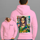 Moletom Canguru Estampado Monalisa Mona Nex Flanelado Algodão 75% e 25% Poliéster Nexstar