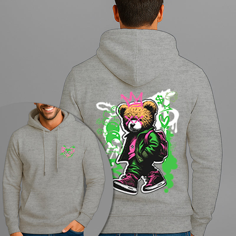 Moletom Canguru Estampado Urso Bag Flanelado Algodão 75% e 25% Poliéster Nexstar