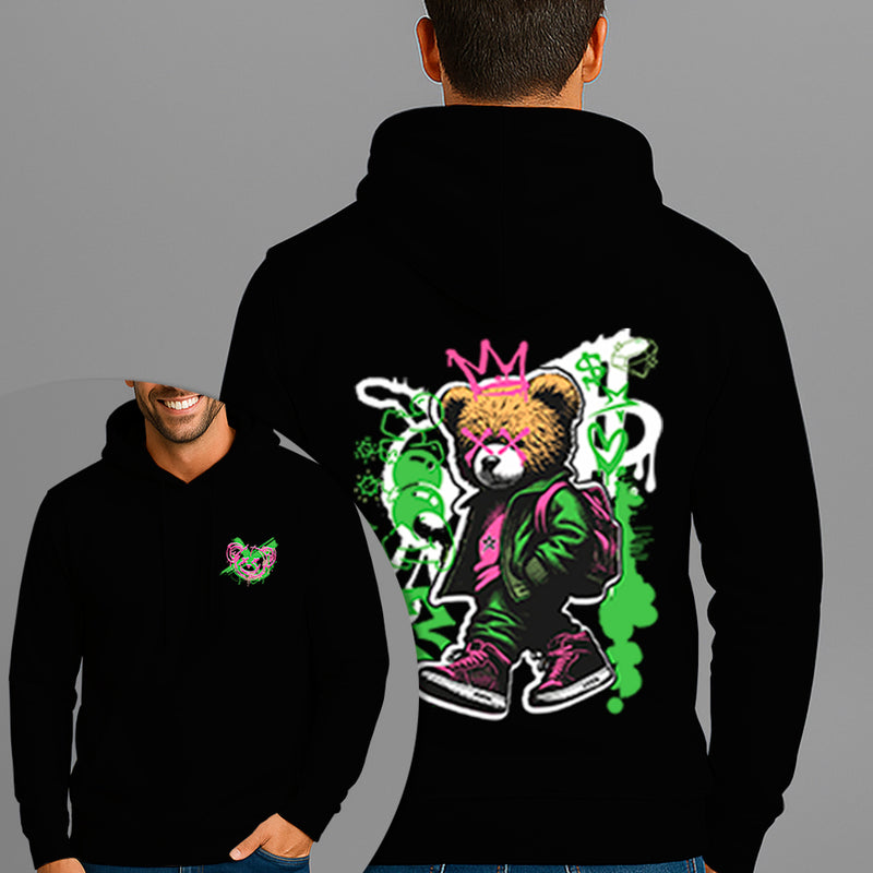 Moletom Canguru Estampado Urso Bag Flanelado Algodão 75% e 25% Poliéster Nexstar