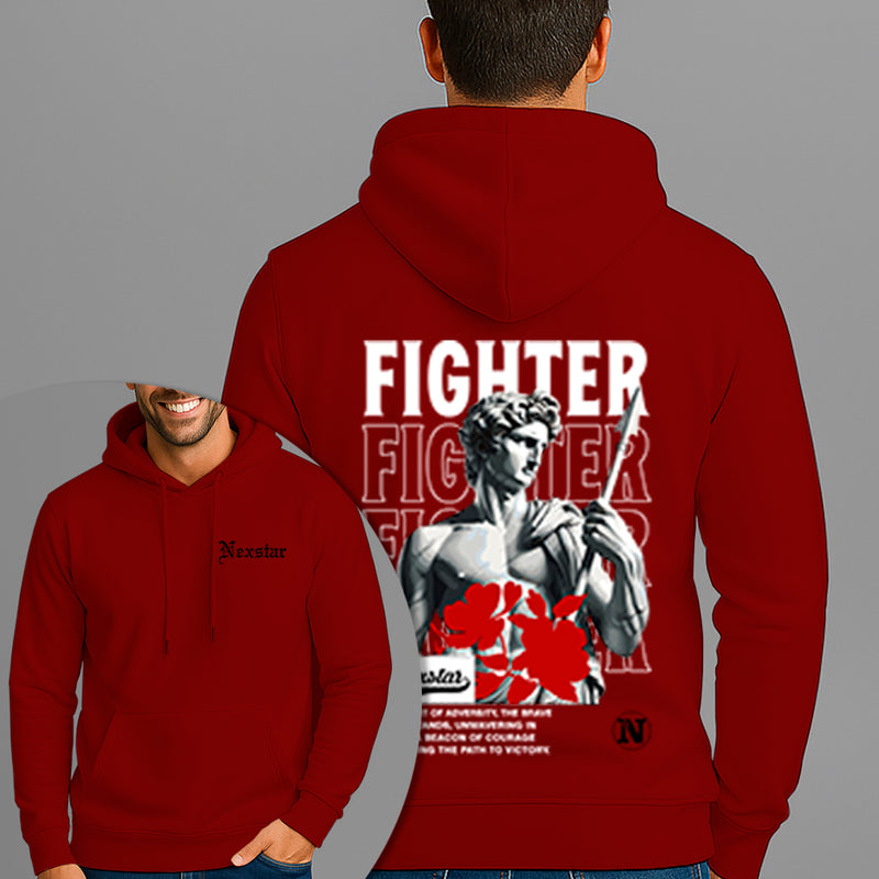 Moletom Canguru Estampado Fighter Flanelado Algodão 75% e 25% Poliéster Nexstar