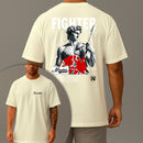 Camiseta Oversized Estampada Fighter Algodão Premium Fio 30.1 Penteado Nexstar