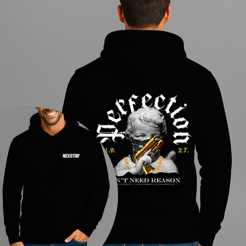 Moletom Canguru Estampado Anjo Perfection Bolado Flanelado Algodão 75% e 25% Poliéster Nexstar