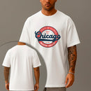 Camiseta Oversized Estampada Chicago College Algodão Premium Fio 30.1 Penteado Nexstar