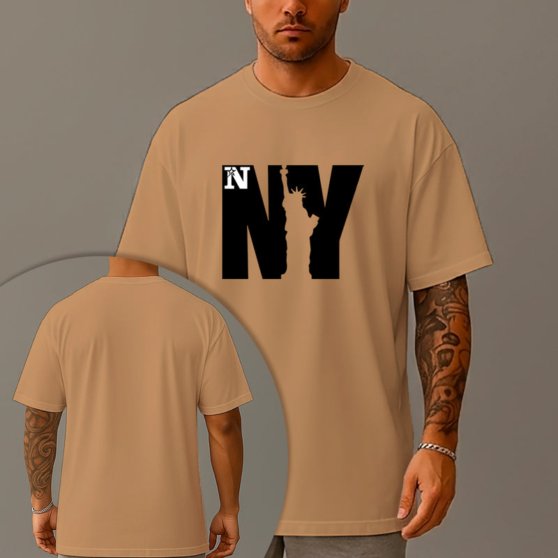 Camiseta Oversized Estampada NY Liberty City Algodão Premium Fio 30.1 Penteado Nexstar