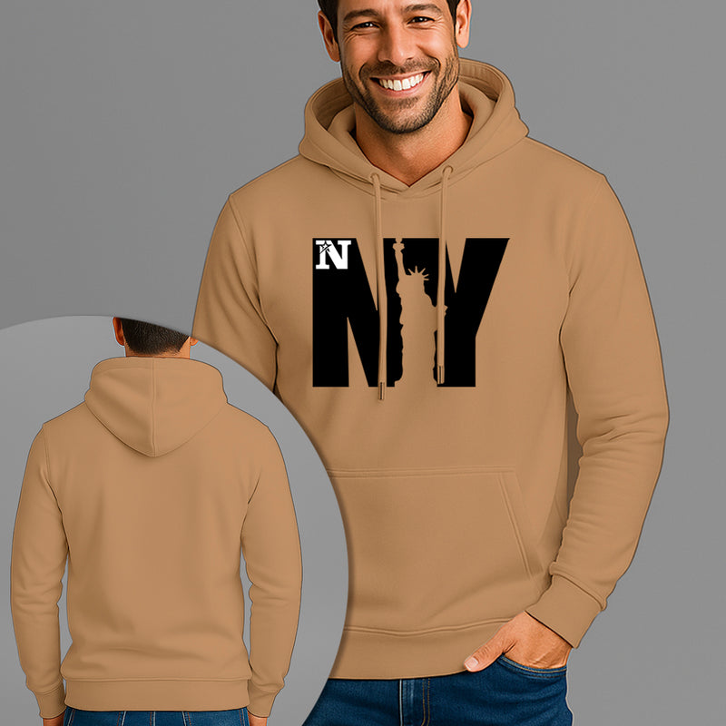Moletom Canguru Estampado NY Liberty City Flanelado Algodão 75% e 25% Poliéster Nexstar
