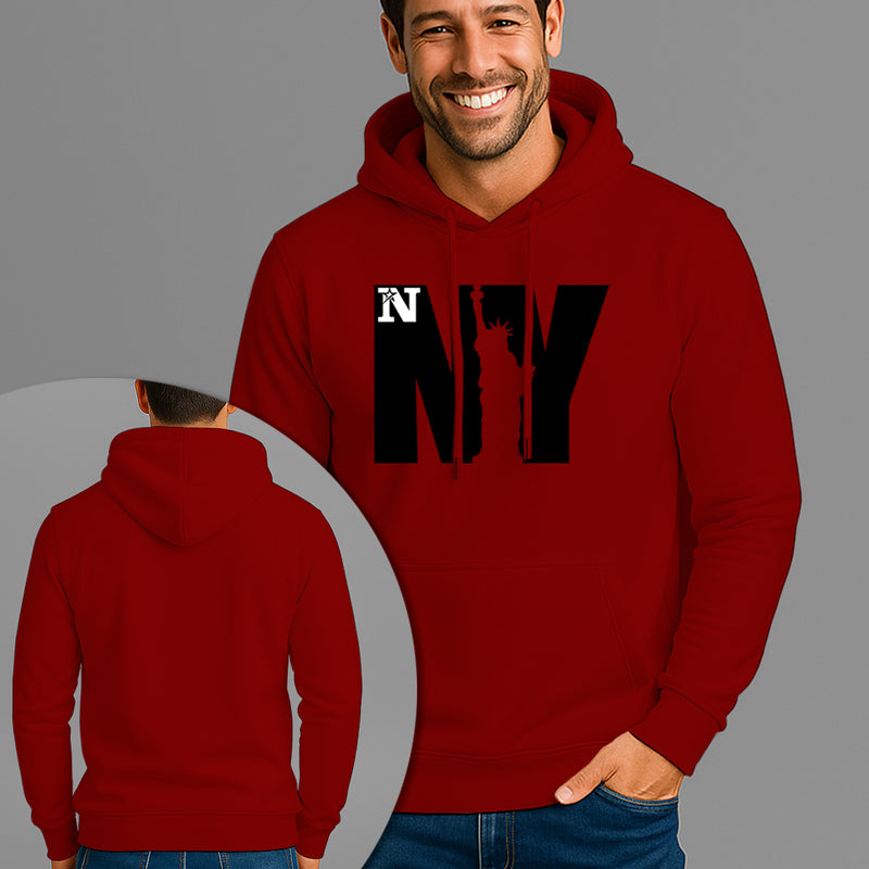 Moletom Canguru Estampado NY Liberty City Flanelado Algodão 75% e 25% Poliéster Nexstar