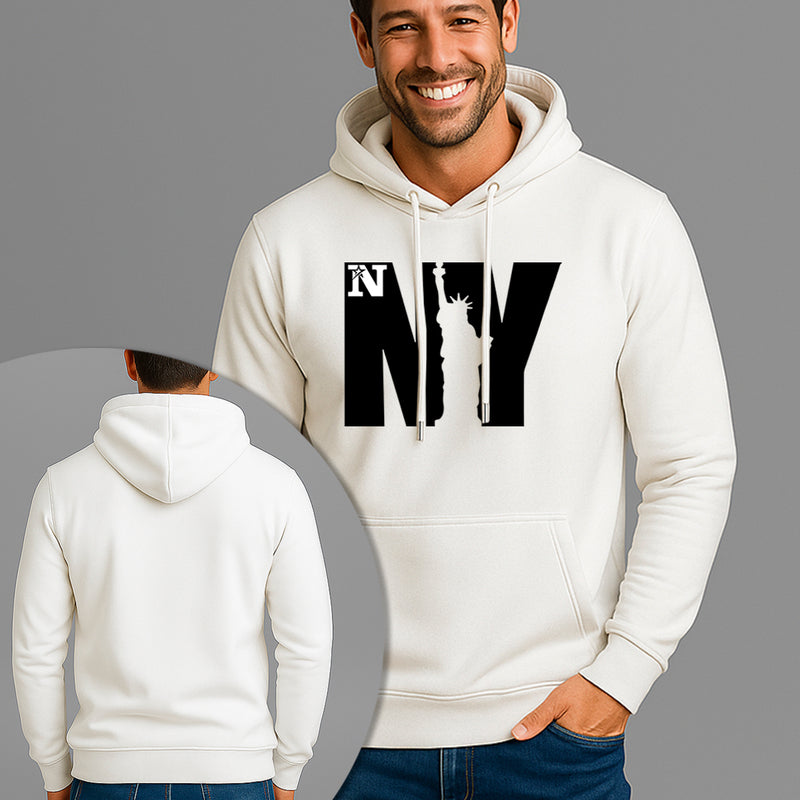 Moletom Canguru Estampado NY Liberty City Flanelado Algodão 75% e 25% Poliéster Nexstar