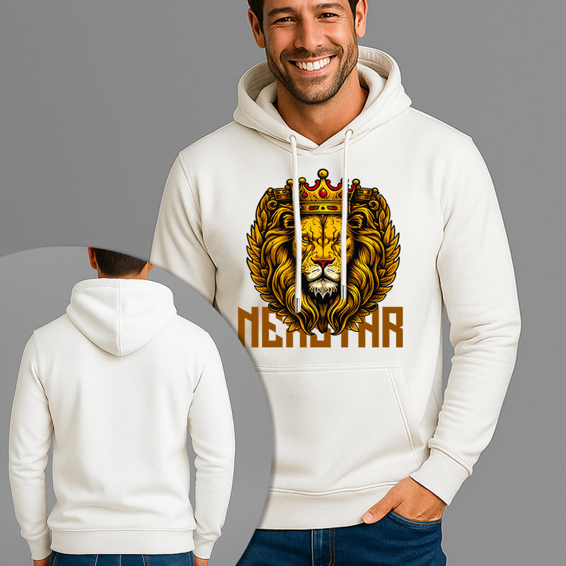 Moletom Canguru Estampado Leão Rei Flanelado Algodão 75% e 25% Poliéster Nexstar