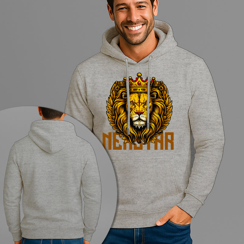 Moletom Canguru Estampado Leão Rei Flanelado Algodão 75% e 25% Poliéster Nexstar