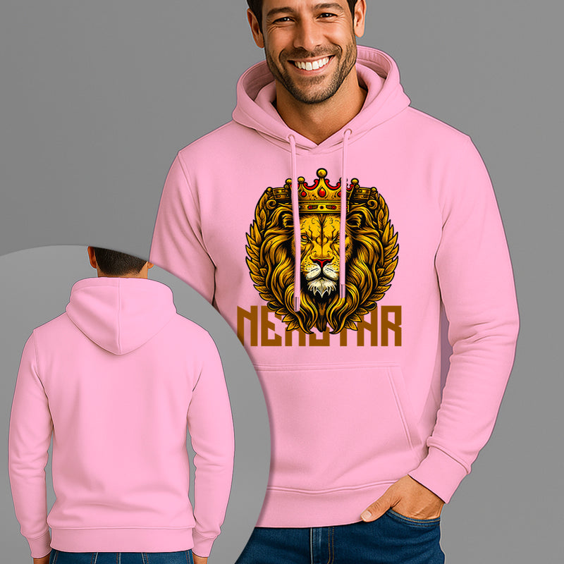 Moletom Canguru Estampado Leão Rei Flanelado Algodão 75% e 25% Poliéster Nexstar