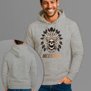 Moletom Canguru Estampado Caveira Cocar Flanelado Algodão 75% e 25% Poliéster Nexstar