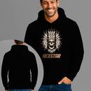 Moletom Canguru Estampado Caveira Cocar Flanelado Algodão 75% e 25% Poliéster Nexstar