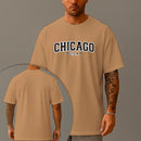 Camiseta Oversized Estampada Chicago Usa Algodão Premium Fio 30.1 Penteado Nexstar