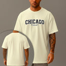 Camiseta Oversized Estampada Chicago Usa Algodão Premium Fio 30.1 Penteado Nexstar