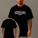Camiseta Oversized Estampada Chicago Usa Algodão Premium Fio 30.1 Penteado Nexstar