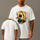 Camiseta Oversized Estampada Sorte Nas Cartas Algodão Premium Fio 30.1 Penteado Nexstar