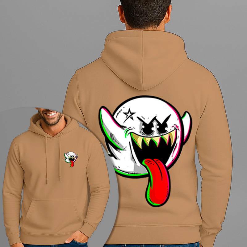 Moletom Canguru Estampado Fanstasminha Boo Flanelado Algodão 75% e 25% Poliéster Nexstar