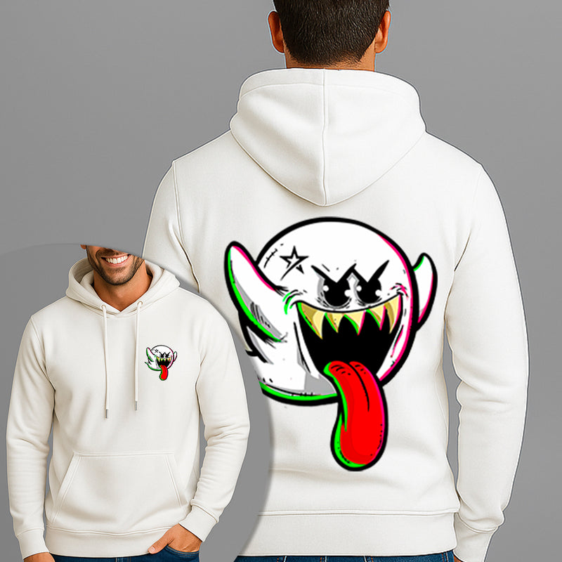 Moletom Canguru Estampado Fanstasminha Boo Flanelado Algodão 75% e 25% Poliéster Nexstar