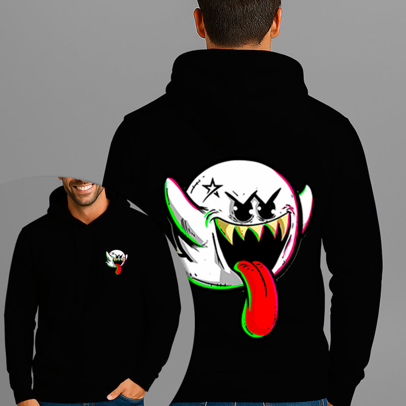 Moletom Canguru Estampado Fanstasminha Boo Flanelado Algodão 75% e 25% Poliéster Nexstar