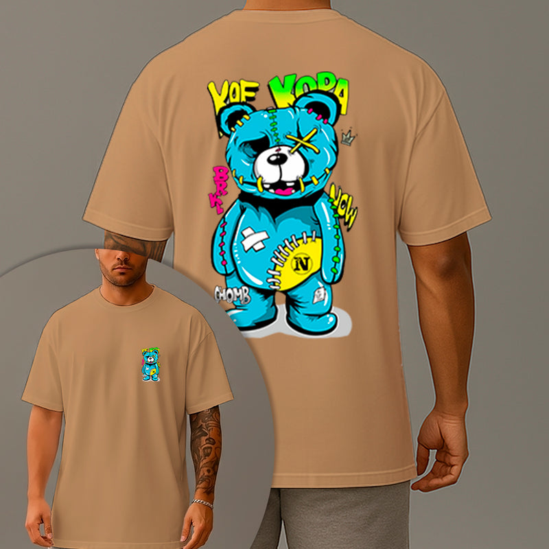 Camiseta Oversized Estampada Urso Kopa Algodão Premium Fio 30.1 Penteado Nexstar