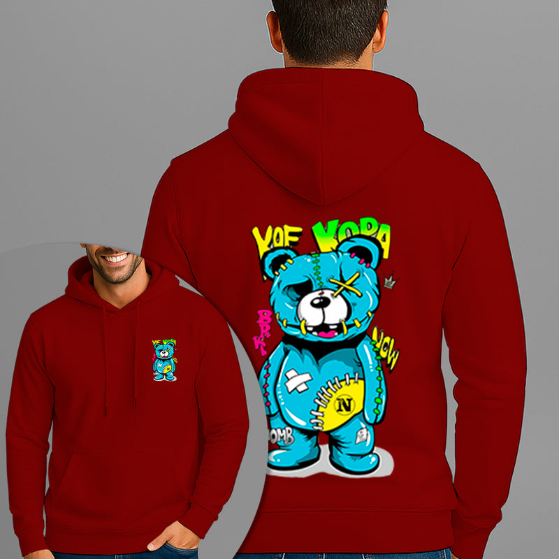 Moletom Canguru Estampado Urso Kopa Flanelado Algodão 75% e 25% Poliéster Nexstar