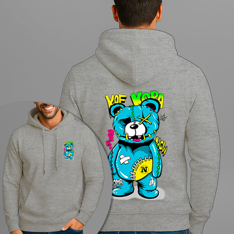 Moletom Canguru Estampado Urso Kopa Flanelado Algodão 75% e 25% Poliéster Nexstar