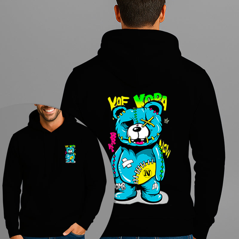 Moletom Canguru Estampado Urso Kopa Flanelado Algodão 75% e 25% Poliéster Nexstar