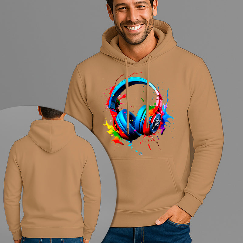 Moletom Canguru Estampado Headset Colors Flanelado Algodão 75% e 25% Poliéster Nexstar