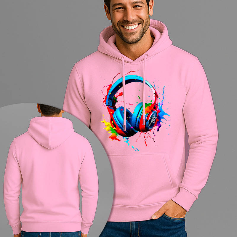 Moletom Canguru Estampado Headset Colors Flanelado Algodão 75% e 25% Poliéster Nexstar