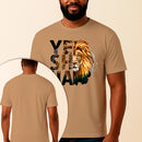 Camiseta Estampada Yeshua Leão 100% Algodão Premium Fio 30.1 Penteado Vest Sagrada