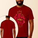 Camiseta Estampada Filha do Rei 100% Algodão Premium Fio 30.1 Penteado Vest Sagrada