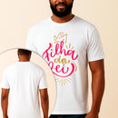 Camiseta Estampada Filha do Rei 100% Algodão Premium Fio 30.1 Penteado Vest Sagrada