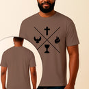 Camiseta Estampada Pilares da Fé 100% Algodão Premium Fio 30.1 Penteado Vest Sagrada