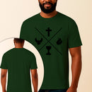 Camiseta Estampada Pilares da Fé 100% Algodão Premium Fio 30.1 Penteado Vest Sagrada