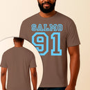 Camiseta Estampada Salmo 91 100% Algodão Premium Fio 30.1 Penteado Vest Sagrada