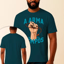 Camiseta Estampada Terço Mariano 100% Algodão Premium Fio 30.1 Penteado Vest Sagrada