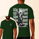 Camiseta Estampada São Miguel Defendei-nos no Combate 100% Algodão Premium Fio 30.1 Penteado Vest Sagrada