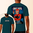 Camiseta Estampada São Carlo Acutis Homem Aranha 100% Algodão Premium Fio 30.1 Penteado Vest Sagrada