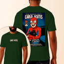 Camiseta Estampada São Carlo Acutis Homem Aranha 100% Algodão Premium Fio 30.1 Penteado Vest Sagrada