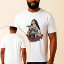Camiseta Estampada Santa Teresinha Viver de Amor 100% Algodão Premium Fio 30.1 Penteado Vest Sagrada