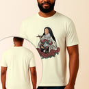 Camiseta Estampada Santa Teresinha Viver de Amor 100% Algodão Premium Fio 30.1 Penteado Vest Sagrada