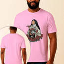 Camiseta Estampada Santa Teresinha Viver de Amor 100% Algodão Premium Fio 30.1 Penteado Vest Sagrada