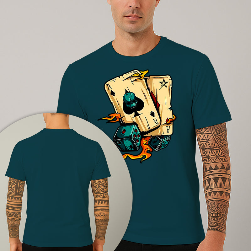 Camiseta Estampada Sorte Nas Cartas 100% Algodão Premium Fio 30.1 Penteado Nexstar