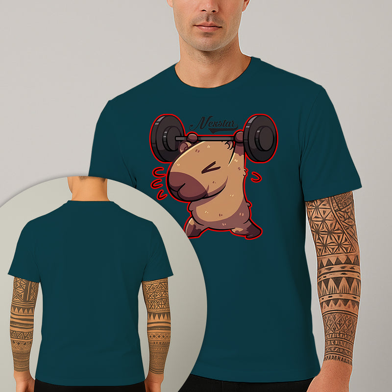 Camiseta Estampada Capivara Shape 100% Algodão Premium Fio 30.1 Penteado Nexstar